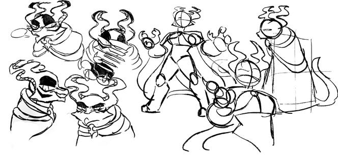 Concept sketch design of The Magician